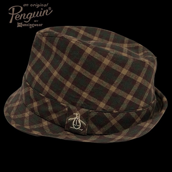Original Penguin Plaid Fedora Hat - Picture 10 of 11